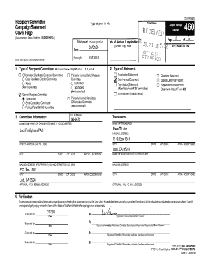 California Campaign Disclosure Statement