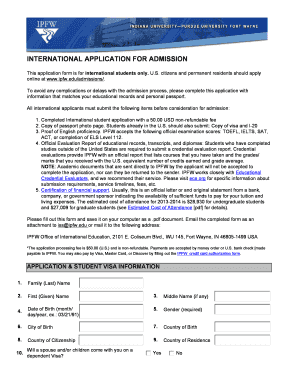 International Student Application Form