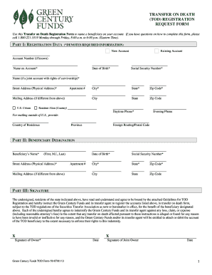 Transfer on Death Registration Form