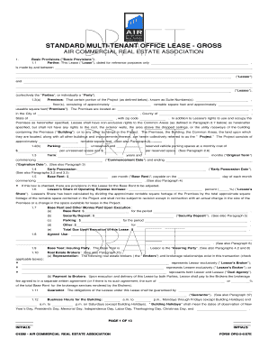 Office Lease Form - David Deutscher Company