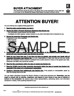 Arizona Residential Resale Real Estate Purchase Contract