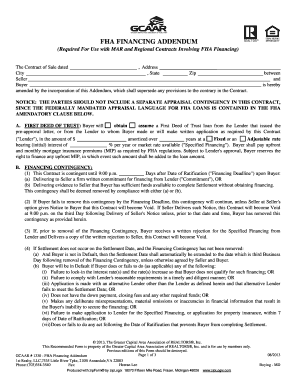 FHA Financing Addendum