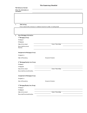 Title Examining Checklist