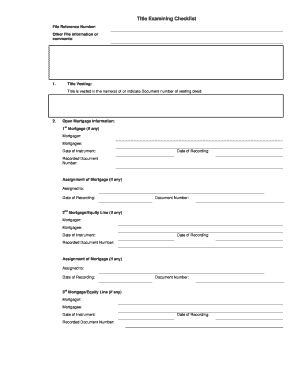 Title Examining Checklist