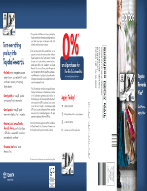 Toyota Rewards Visa Application