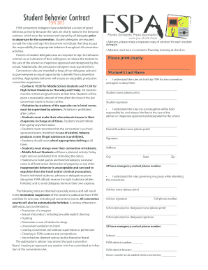 Student Behavior Contract - jou ufl