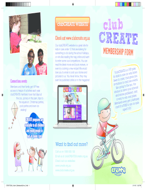 clubCREATE Membership Form