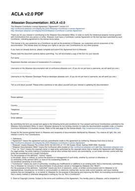 Atlassian Contributor License Agreement v2.0