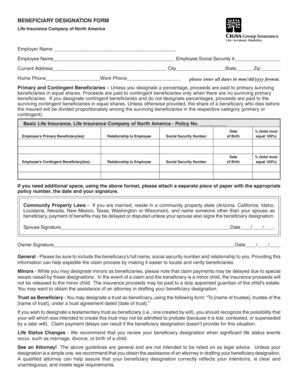 Beneficiary Designation Form