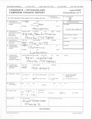 Texas Campaign Finance Report