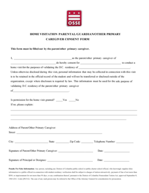 Home Visit Consent Form