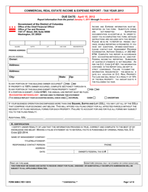Commercial Real Estate Income & Expense Report