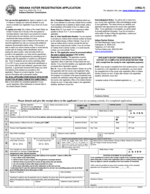 Indiana Voter Registration Application
