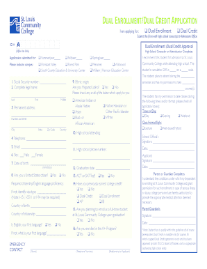 Dual Enrollment/Dual Credit Application