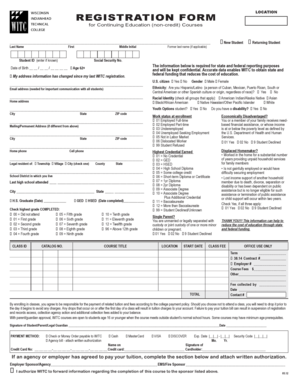 Continuing Education Registration Form