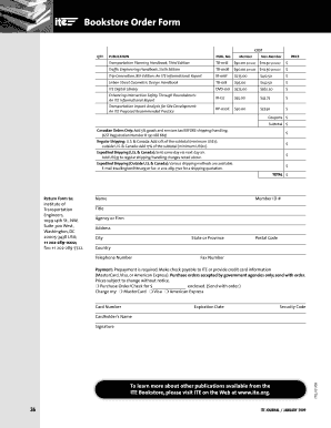 ITE Bookstore Order Form