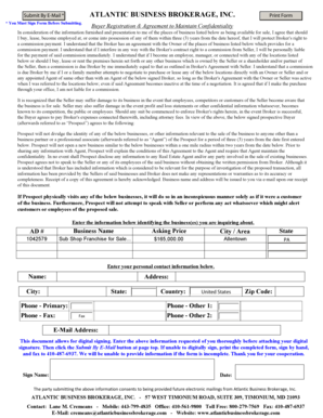 Buyer Registration & Confidentiality Agreement