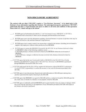 Non-Disclosure Agreement for Business Purchase