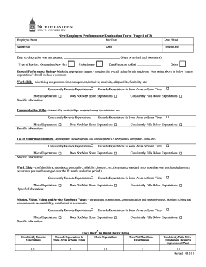 Employee evaluation template - new employee evaluation