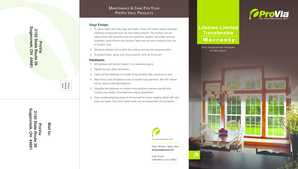 ProVia Vinyl Products Warranty