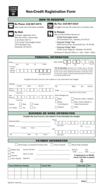 Non-Credit Registration Form