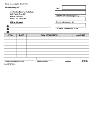 Billing Request Form