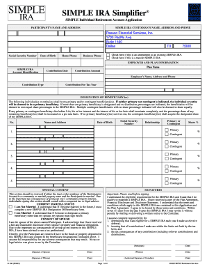 SIMPLE IRA Application Form
