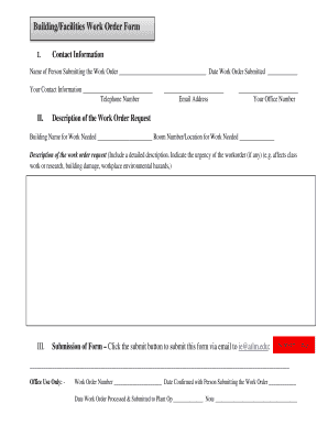 Work order template word - Building/Facilities Work Order Form - atlm