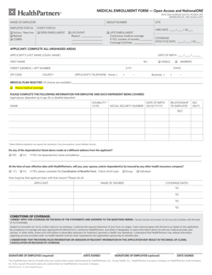 Medical Enrollment Form