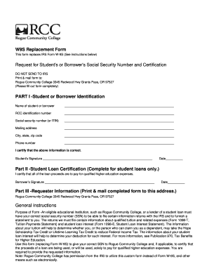 W9S Replacement Form