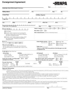 Consignment Agreement - National Powersport Auctions