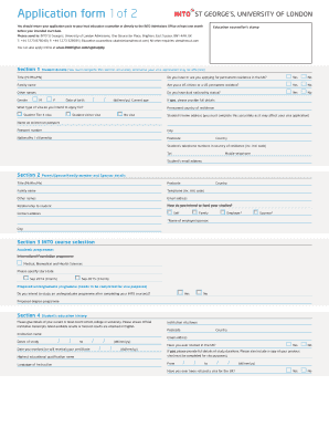 INTO St George's University of London Application Form