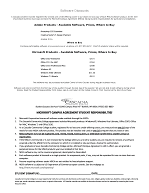 Microsoft Campus Agreement Student Responsibilities