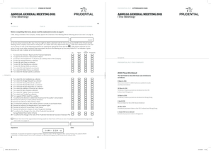 Prudential PLC Annual General Meeting Proxy Form
