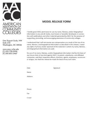 Model Release Form