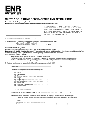 Survey of Leading Contractors and Design Firms
