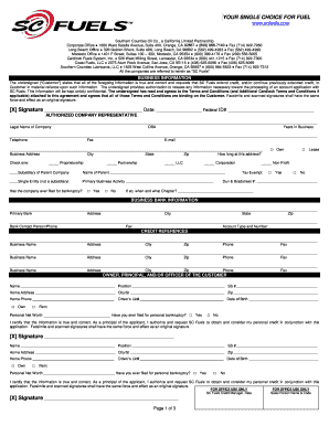 SC Fuels Credit Application Form