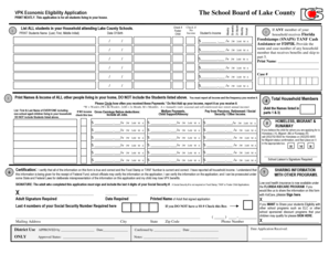 VPK Economic Eligibility Application