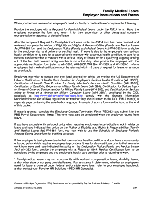 Request for Family/Medical Leave under the FMLA