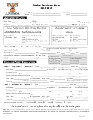Student Enrollment Form