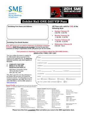 SME Exhibit Hall One-Day VIP Pass