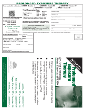 Prolonged Exposure Therapy Registration Form