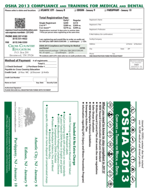 OSHA 2013 Compliance and Training for Medical and Dental