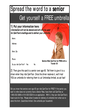 CamTran Senior Referral Form