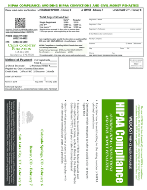 HIPAA Compliance Seminar Registration Form