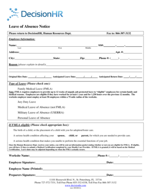 Leave of Absence Notice