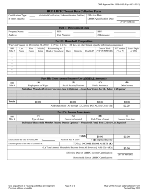 HUD LIHTC Tenant Data Collection Form