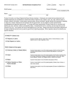 Purdue University Self-Identification Compliance Form