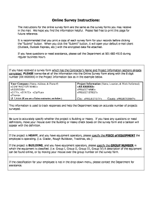 Arkansas Prevailing Wage Survey Form