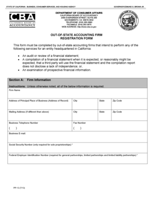 Out-of-State Accounting Firm Registration Form